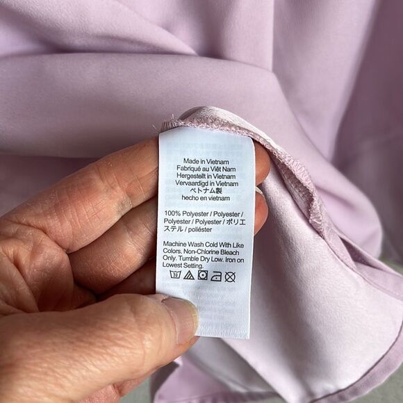 J Crew Puff Sleeve Crepe Top Womens Size XXS‎ Petite Lilac - Picture 9 of 9